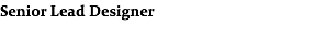 Senior Lead Designer